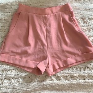 Baby pink AA high waist shorts